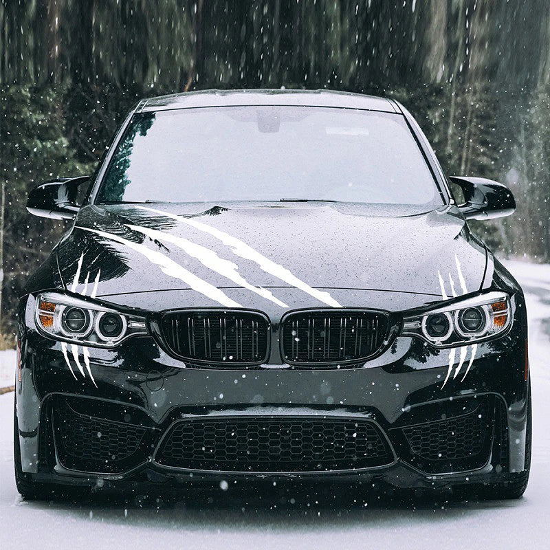 Ghost Claw Hood Vinyl Sticker | Creative Reflective Modification Decal for Cars