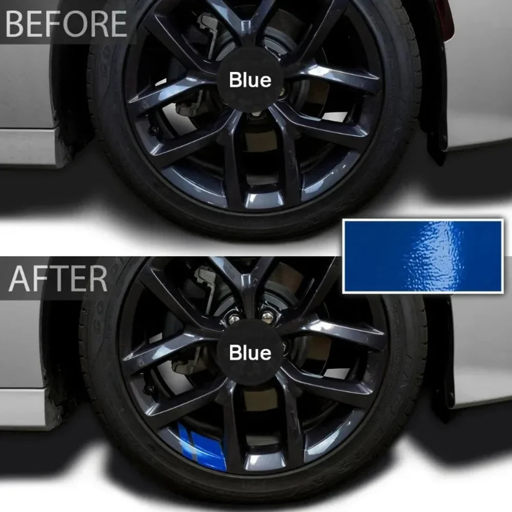 Reflective Wheel Hub Decal Set (6 Pcs) – Rim Cover Sticker | Dodge, Chrysler & Jeep | Red, Yellow, Black