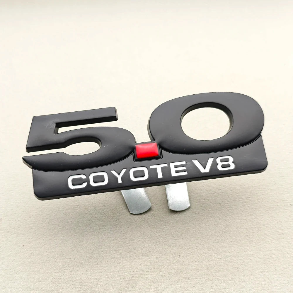 3D Metal 5.0 COYOTE V8 Badge | Grille, Trunk & Fender Emblem for Ford Mustang