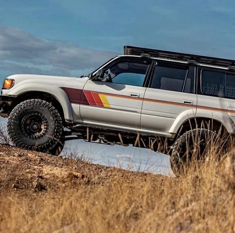 Off-Road Body & Waistline Stripe Decal Kit for Toyota Land Cruiser LC80 | Exterior Vinyl Graphics