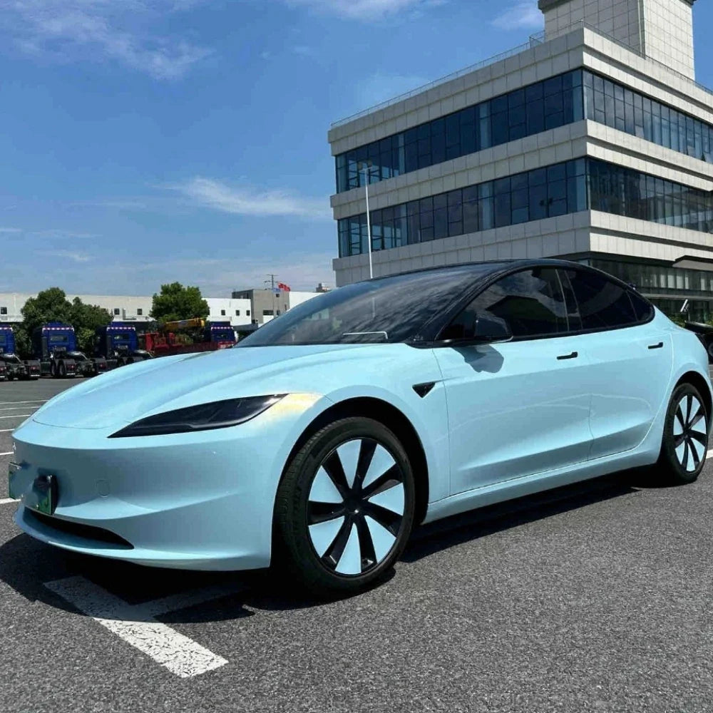 Precut Color Change PPF for Tesla Model 3 Highland (2024–2025) | Black & Glacier Blue PET Film