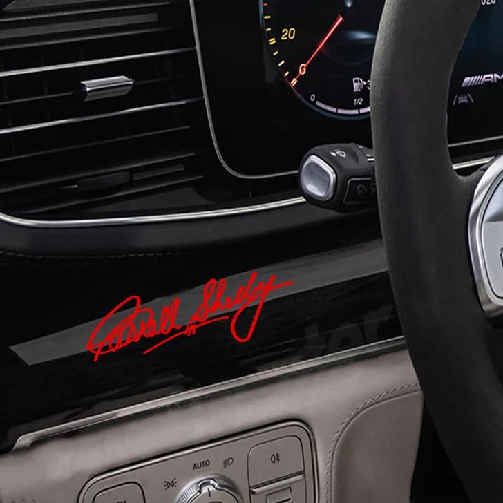 Carroll Shelby Interior & Window Vinyl Decal for Ford Mustang | 2-Piece Sticker