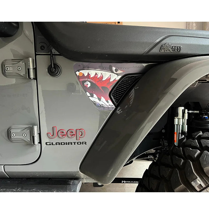 Shark Soldier Hood, Side & Fender Vent Decal | Precut Vinyl Wrap Graphic Kit