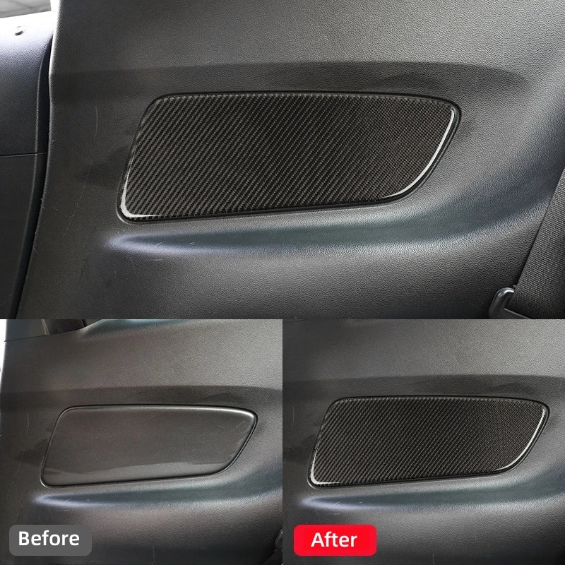 Carbon Fiber Rear Door Trim for Ford Mustang GT (2015-2021) | Interior Decal Kit