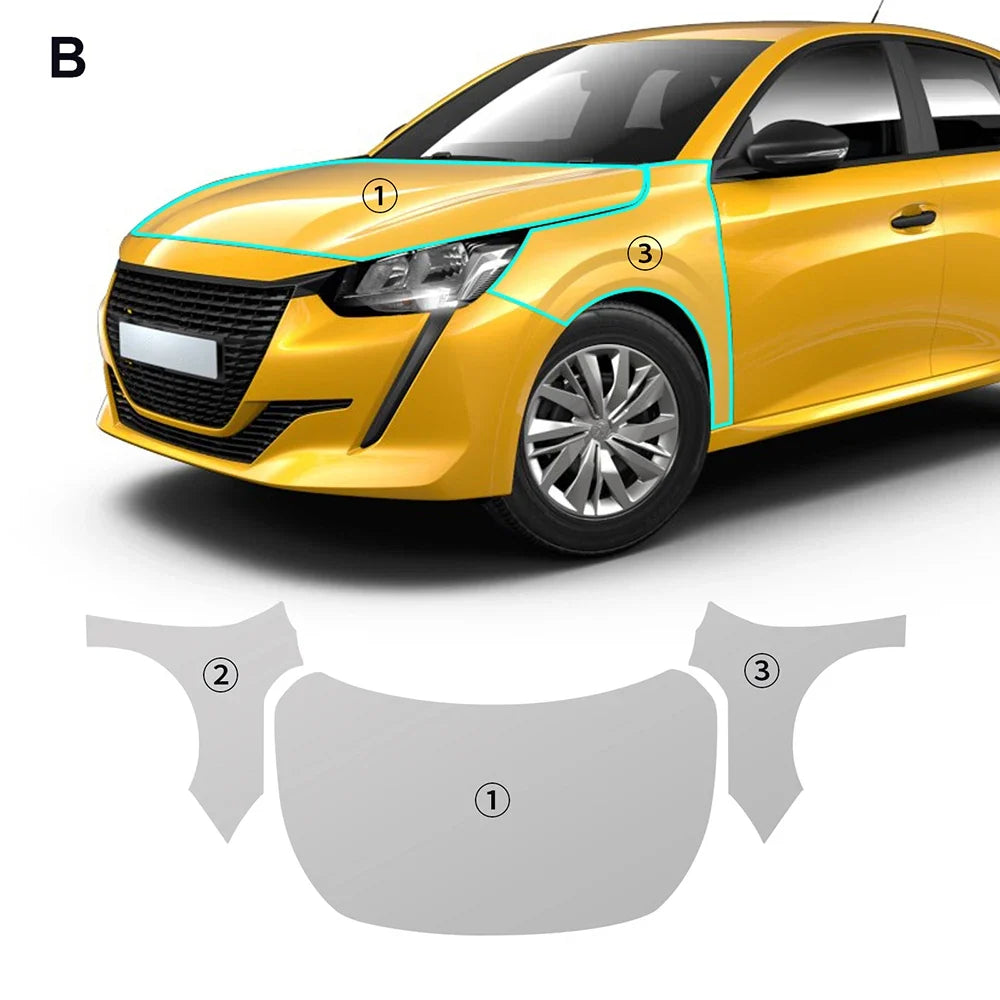 Precut PPF for Peugeot 208 (2019–2025) | TPU Paint Protection Film Clear Bra