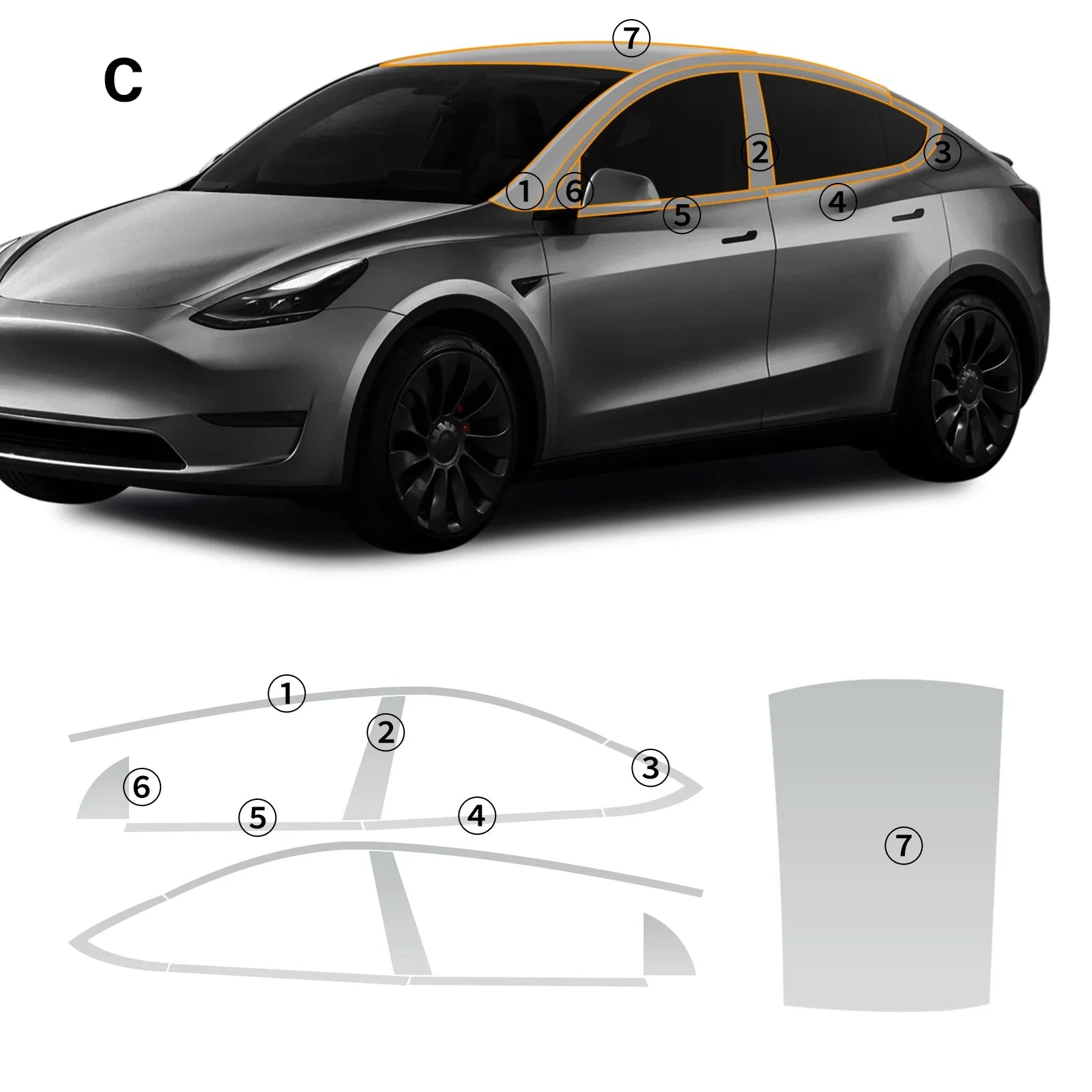 Precut PPF for Tesla Model Y (2020–2024) | 9-Mil TPU Paint Protection Film Clear Bra