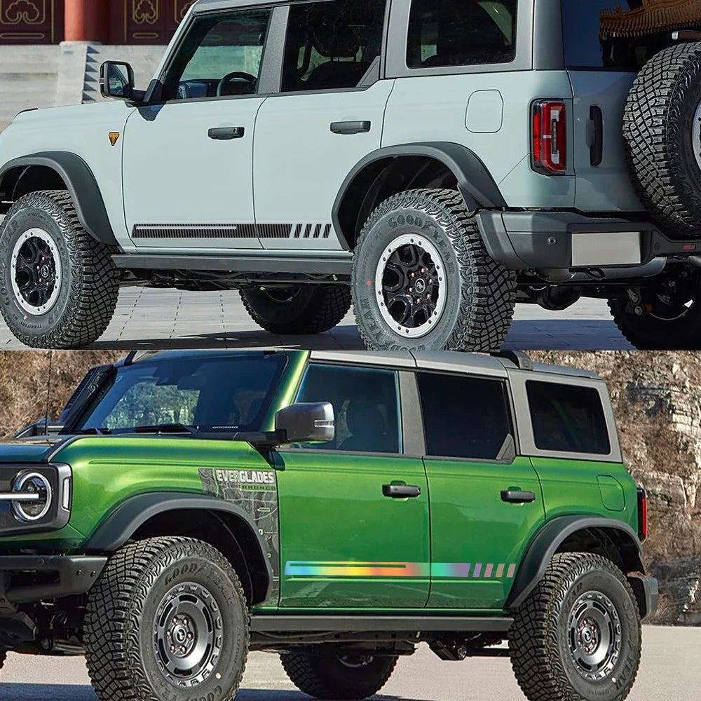 Door Side Wrapping Vinyl Film Kit for Ford Bronco | Waterproof PVC Word Decal Sticker