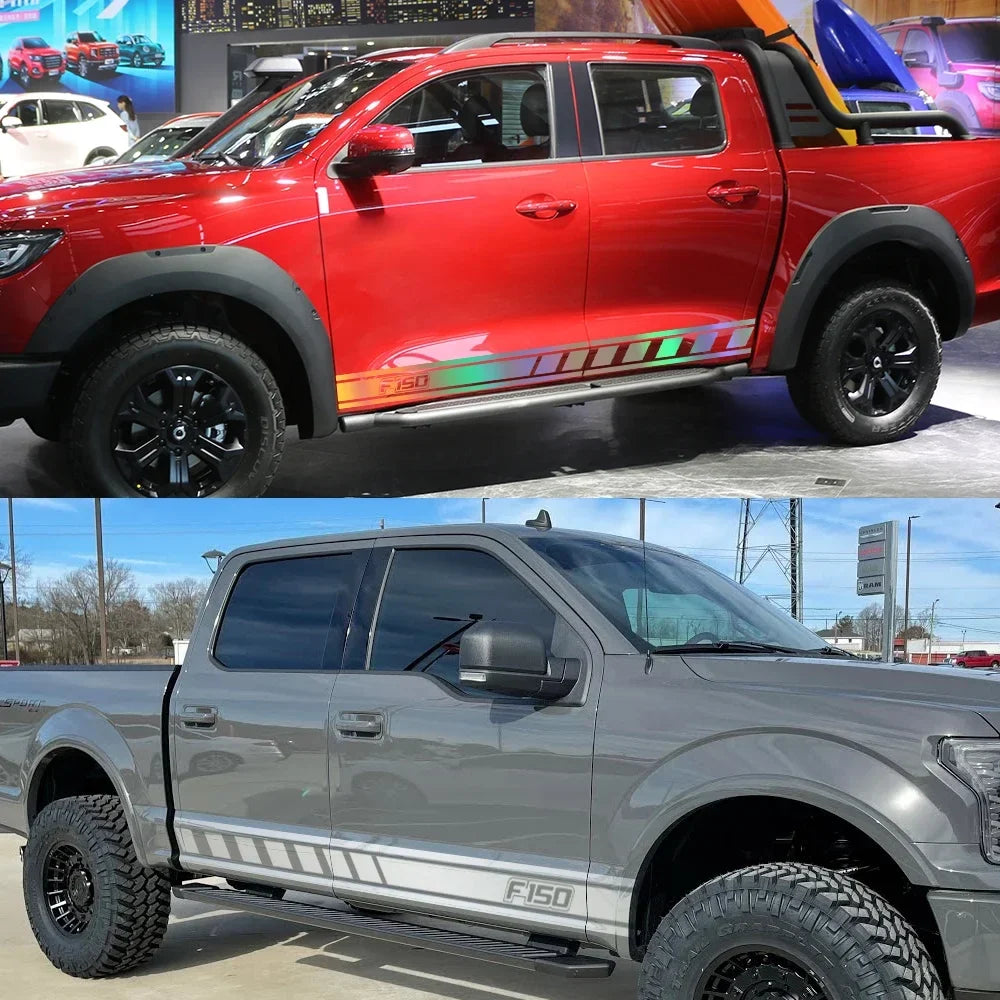 Door Side Skirt Stripe Decal for Ford F-150 Raptor | 2-Piece Pickup Truck Vinyl Graphic