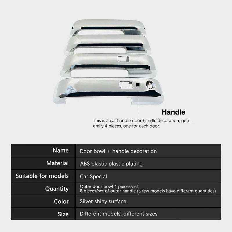 Chrome Smart Door Handle Cover for Ford F-150 (2015–2020) | Exterior Decoration Protective Film