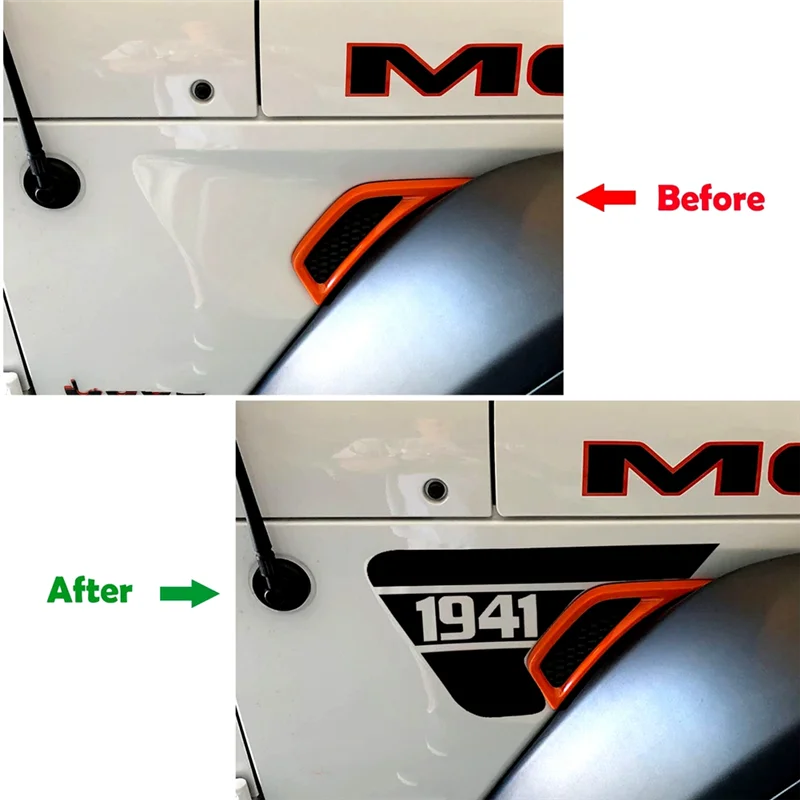 Jeep Wrangler JL & Gladiator JT Side Fender Vent “1941” Decal – Precut Black PVC Sticker (2018–2024)
