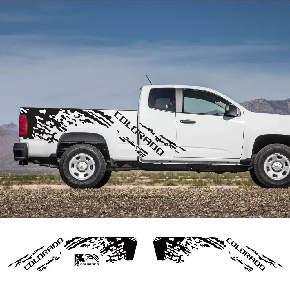 Splash Grunge Body Side Decal for Chevrolet Colorado Z71 | 3-Piece Matte Vinyl Kit
