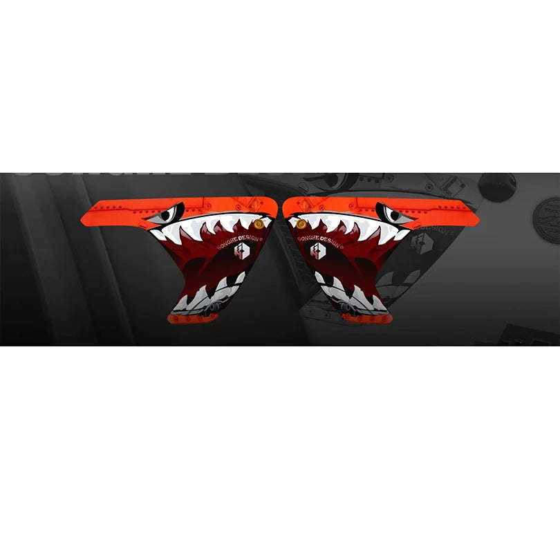 Shark Soldier Hood, Side & Fender Vent Decal | Precut Vinyl Wrap Graphic Kit