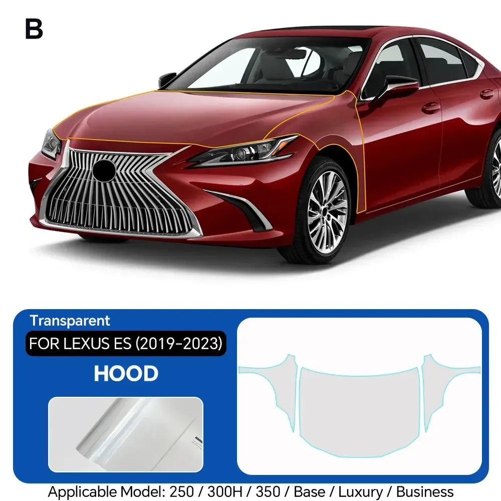 Precut PPF for Lexus ES 250 / 300h / 350 (2019–2023) | TPU Paint Protection Film Clear Bra