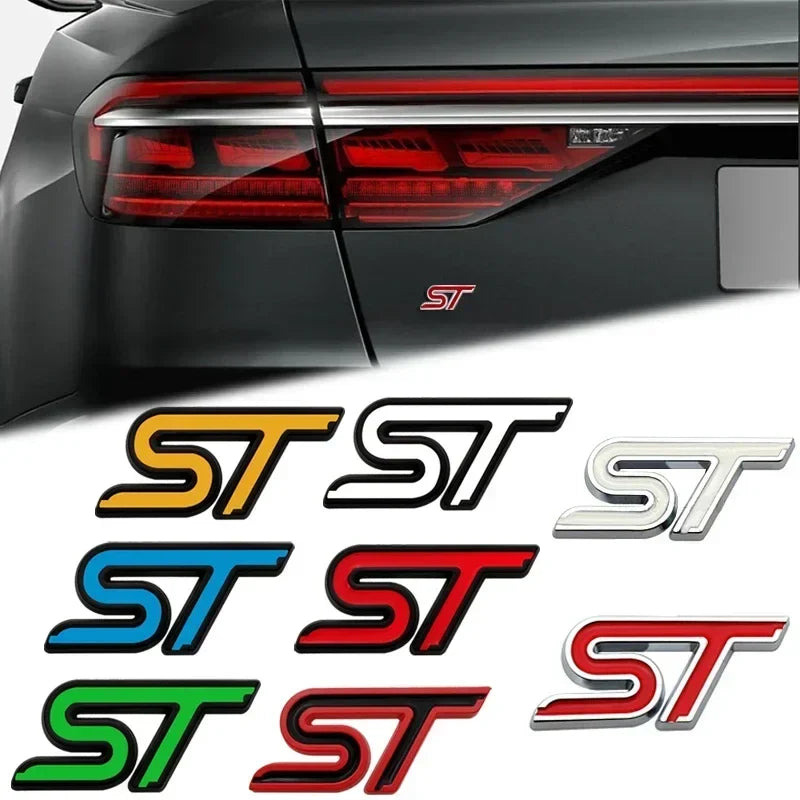 3D Metal ST Badge | Body & Trunk Emblem for Ford Everest / Fiesta / Ecosport / Focus
