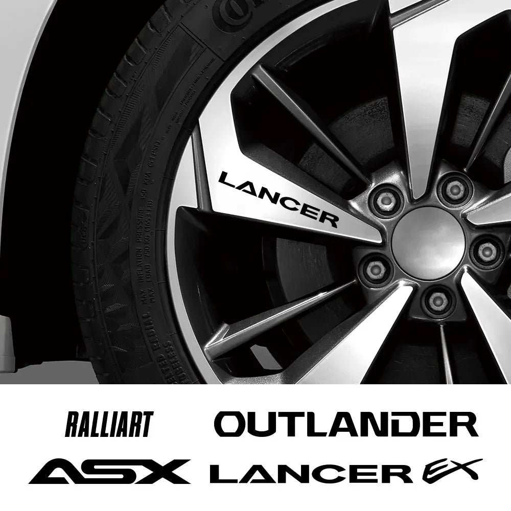 Wheel Rim Vinyl Decal for Mitsubishi Lancer / Outlander / Ralliart / ASX | DIY Rim Sticker Film
