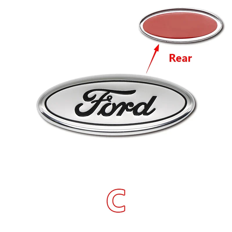 5.8cm Aluminum Steering Wheel Emblem Decal for Ford Focus / F-150 / Mondeo | Metal Badge