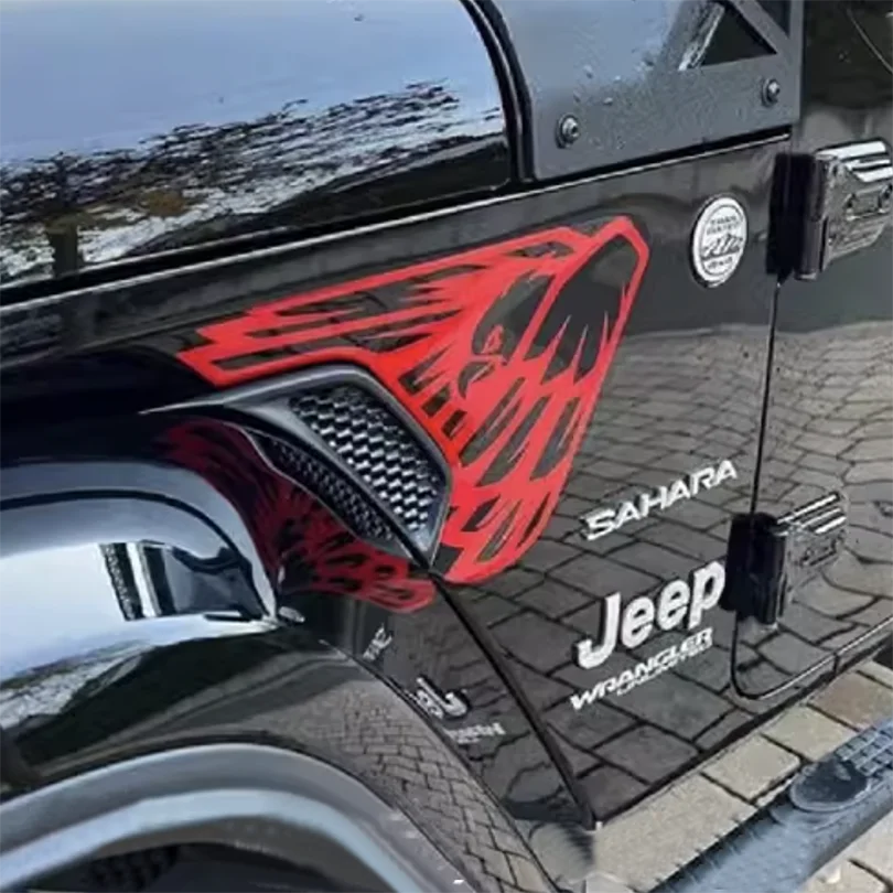 Eagle, Mountain Topo & Honeycomb Fender Vent Decal for Jeep Wrangler JL / Gladiator JT (2018–2023) | Vinyl Graphics