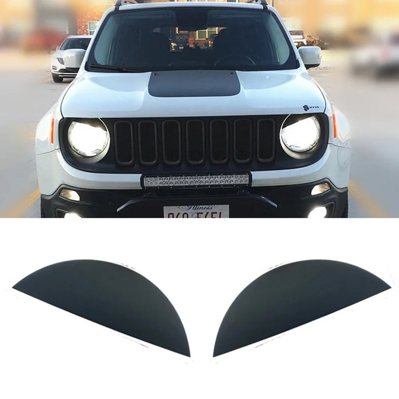 Angry Eyes Headlight & Dark Smoke Tail Light Decal for Jeep Renegade (2015–2022) | Matte Black Vinyl