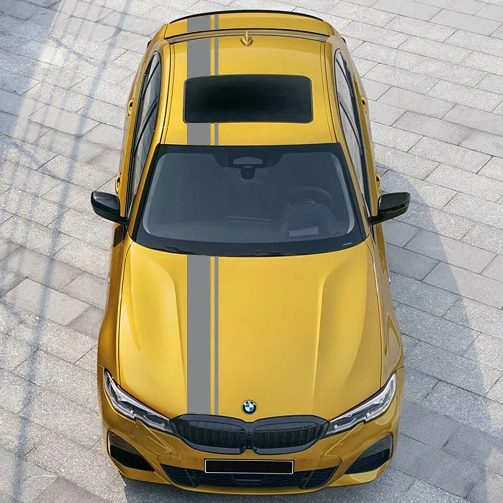 Long Racing Stripe Kit for BMW 3 Series M3 | Hood, Roof & Trunk DIY Vinyl Decal