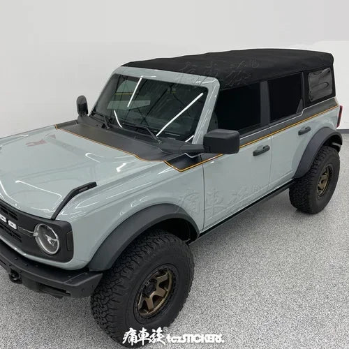 Custom Sports Body & Hood Modification Vinyl Decal Kit for Ford Bronco | PVC Full-Body Wrap