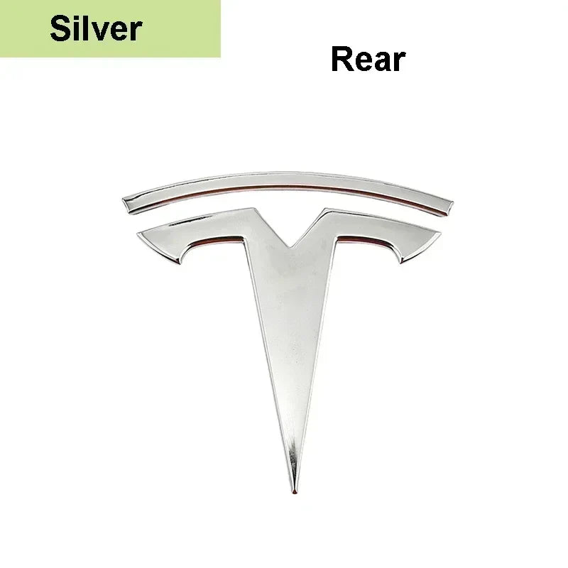 Zinc Alloy Front Hood Logo Sticker for Tesla Model 3 / Model Y | Auto Body Styling Emblem