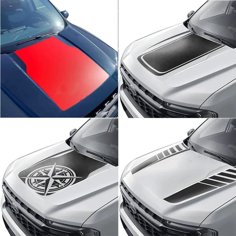 Ford Maverick Hood Scoop Decal Kit – Matte Vinyl Wrap Overlay (2022–2023)