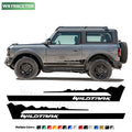 Carbon Fiber Door Side Stripe Decal for Ford Bronco 2-Door & 4-Door (2021–2024) | Wildtrak Vinyl 2-Piece Kit