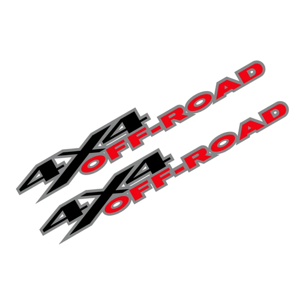4x4 Off-Road Graphic Decal for Ford F-150 / Silverado / Sierra / RAM / Dmax | 2-Piece Trunk Vinyl Sticker