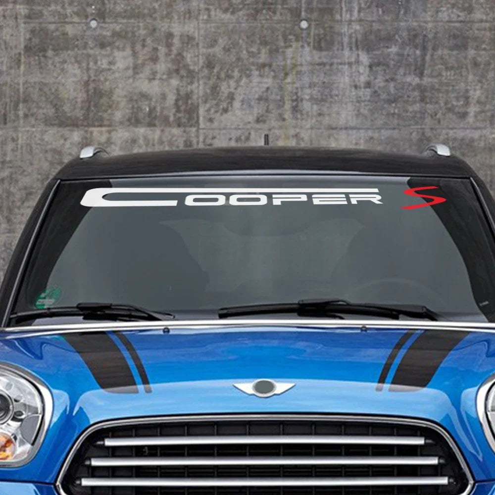 Windshield Sticker for Mini Cooper S / JCW (R50, R53, R55, R56, R60, R61, F55, F56, F60) | Vinyl Windscreen Decal