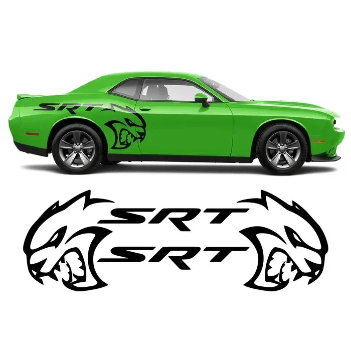 Hellcat SRT Rear Fender Tribal Decal — Both Sides Included | Challenger, Charger & Mustang
