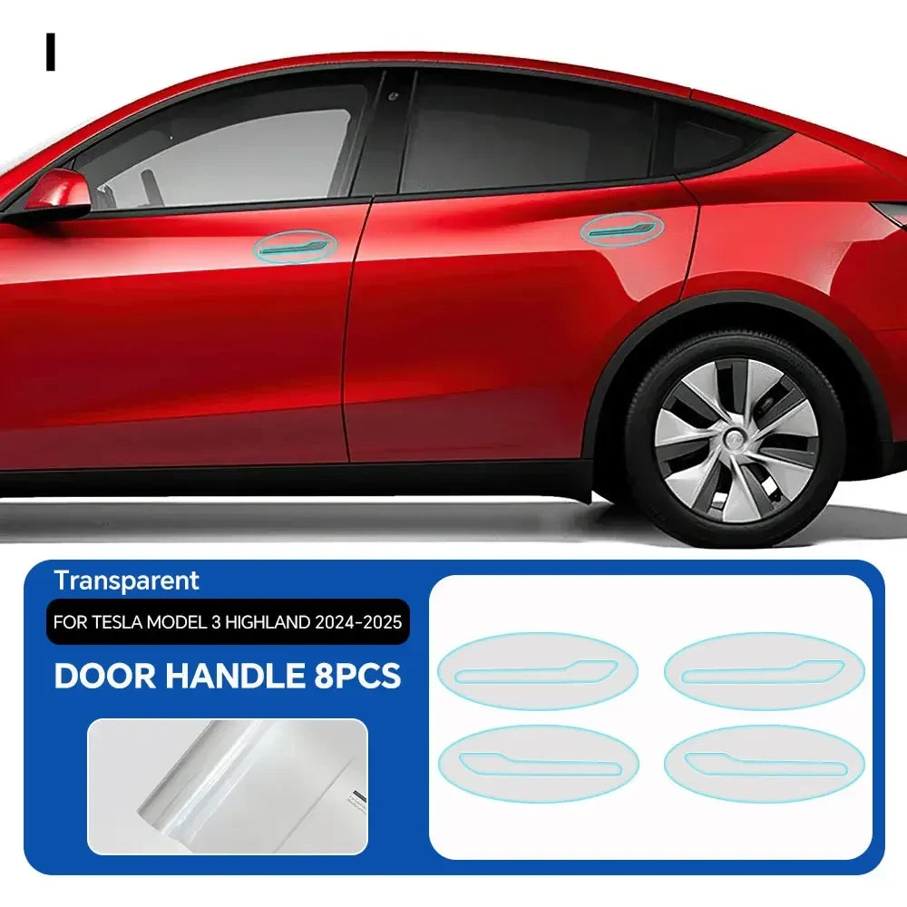Precut PPF for Tesla Model 3 Highland (2024–2025) | TPU Headlight, Mirror & Door Handle Protection