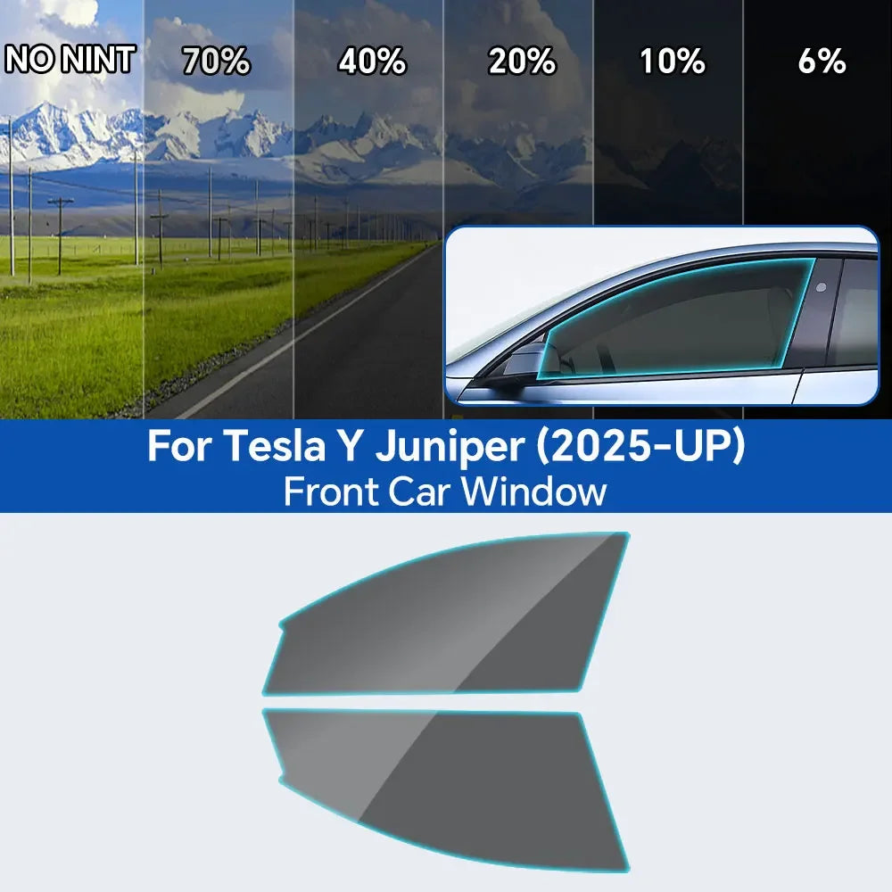 Precut Window Privacy Tint Film for Tesla Model Y Juniper (2025–2026) | Heat & UV Protection