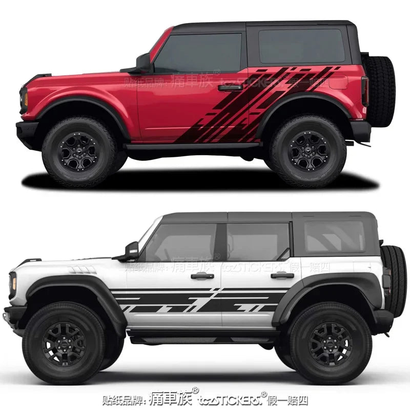 Body & Hood Sport Decoration Vinyl Decal Kit for Ford Bronco | KK Film Wrap