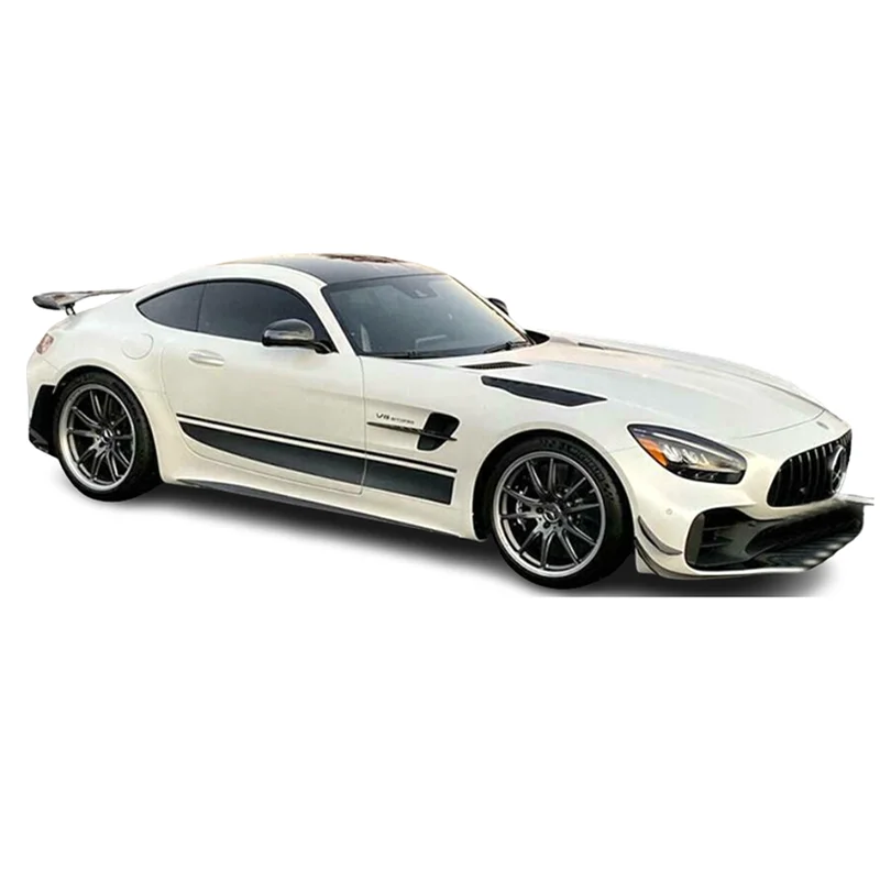 AMG Racing Hood Stripe & Waistline Decal for Mercedes-Benz AMG GTR / GTS / C63 | Green Vinyl Graphics