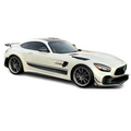 AMG Racing Hood Stripe & Waistline Decal for Mercedes-Benz AMG GTR / GTS / C63 | Green Vinyl Graphics