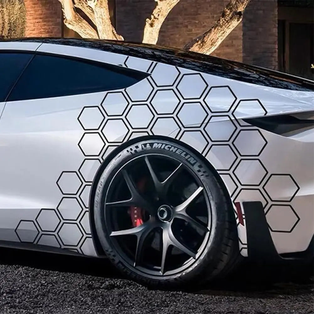 Universal Honeycomb Body Graphic Decal Film | Exterior Vinyl Decor Sticker for Cars & Trucks