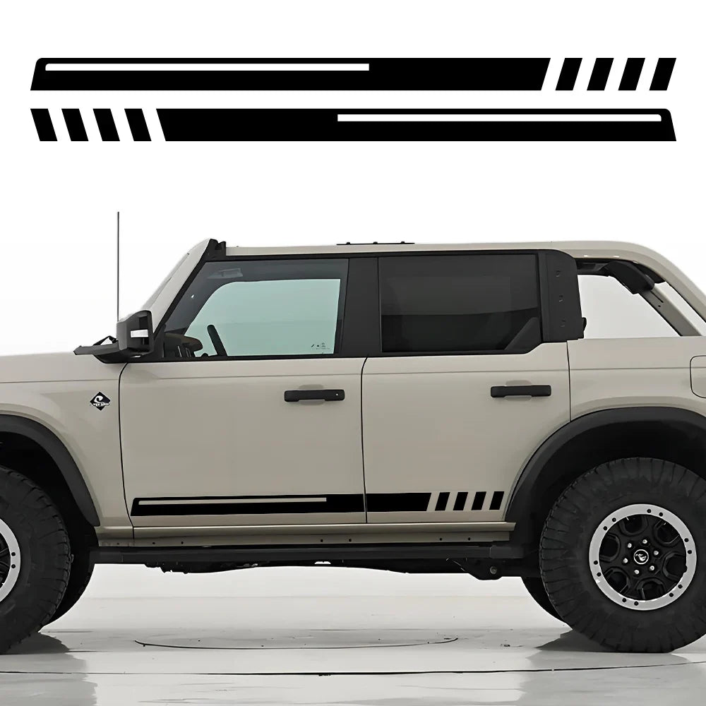 Door Side Wrapping Vinyl Film Kit for Ford Bronco | Waterproof PVC Word Decal Sticker