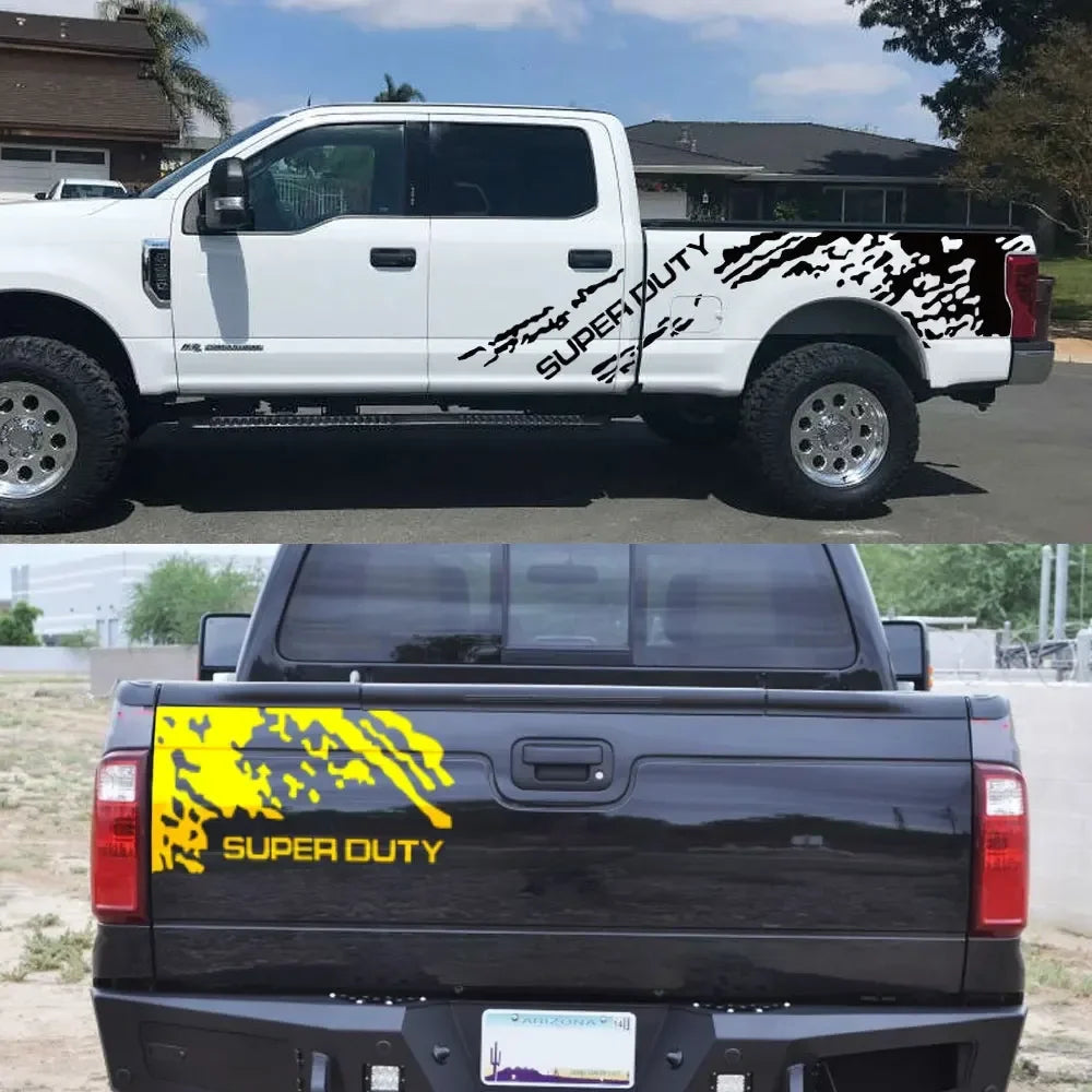 Splash Grunge Body Side Decal for Ford Super Duty F-250 / F-350 / F-450 | 3-Piece Matte Vinyl Kit