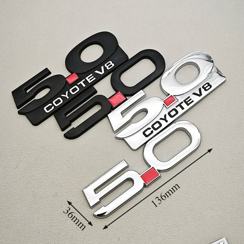 3D Metal GT350 / Shelby / 5.0 Fender & Trunk Badge | Ford Mustang Emblem Sticker