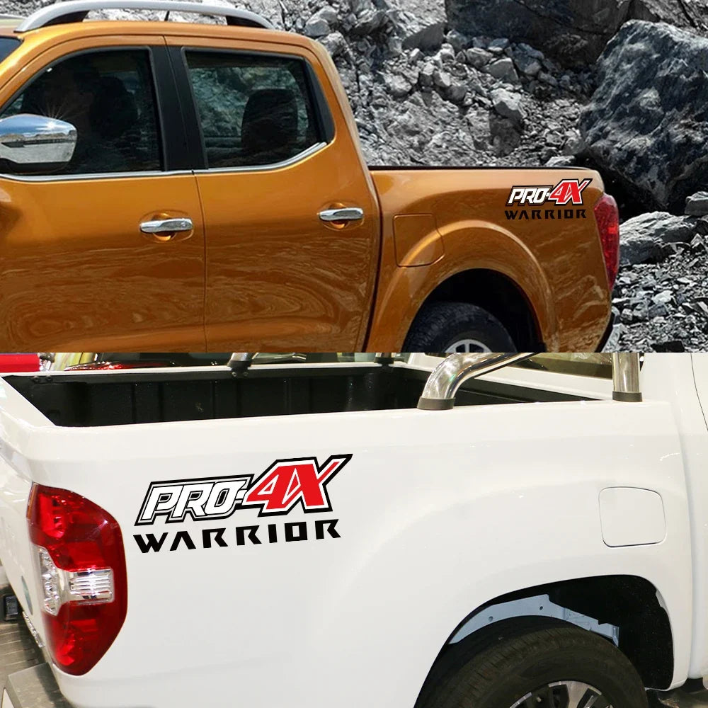 Pro-4X Rear Bed Side Decal for Nissan Navara Warrior / SL / ST | Vinyl Truck Graphic Sticker