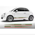 Italian Flag Stripe Decal Kit for Fiat 500 | Green White Red Side Body Vinyl Graphics