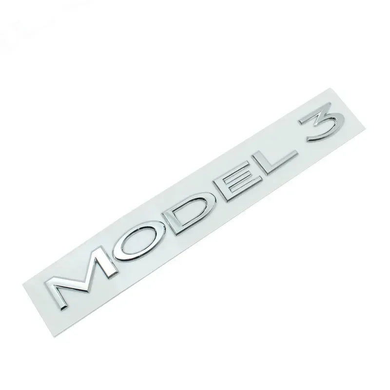 Original 3D ABS Letter Logo Emblem for Tesla Model 3 / Model Y | Rear Tailgate Trunk Badge