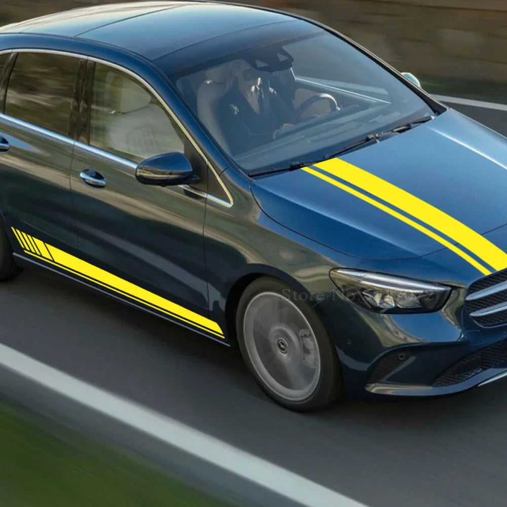 Edition 1 Hood & Side Stripe Decal Kit for Mercedes-Benz B-Class (W246/W247) | AMG-Style Vinyl