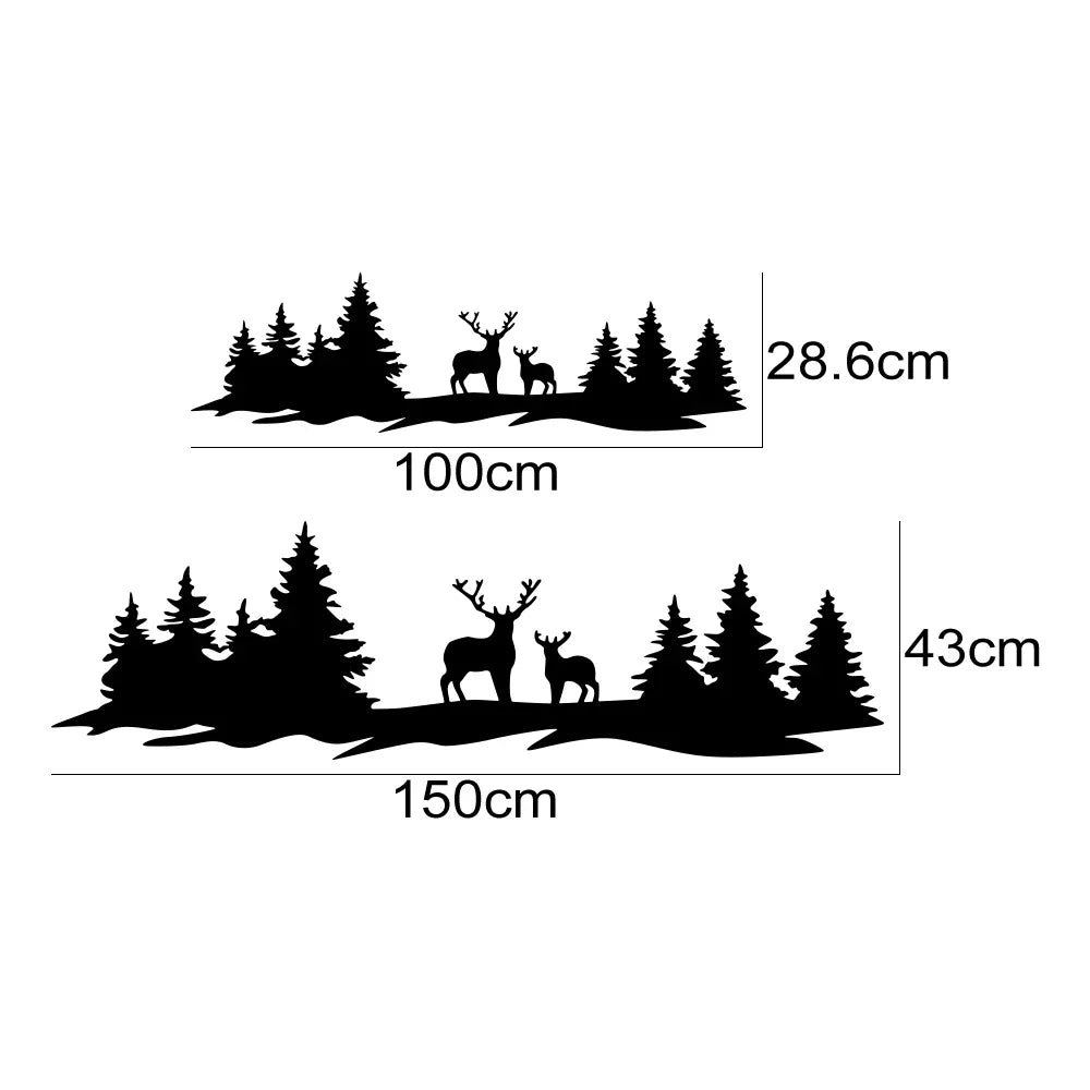 Hunting Deer & Trees Tailgate Decal | 4x4 Off-Road Vinyl Sticker for Pickup Trucks & SUVs