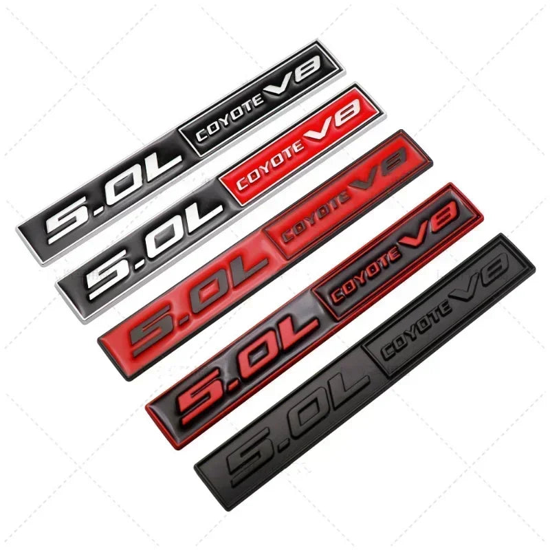 3D Metal 5.0 COYOTE V8 Trunk & Fender Emblem | Ford Mustang Badge Accessory