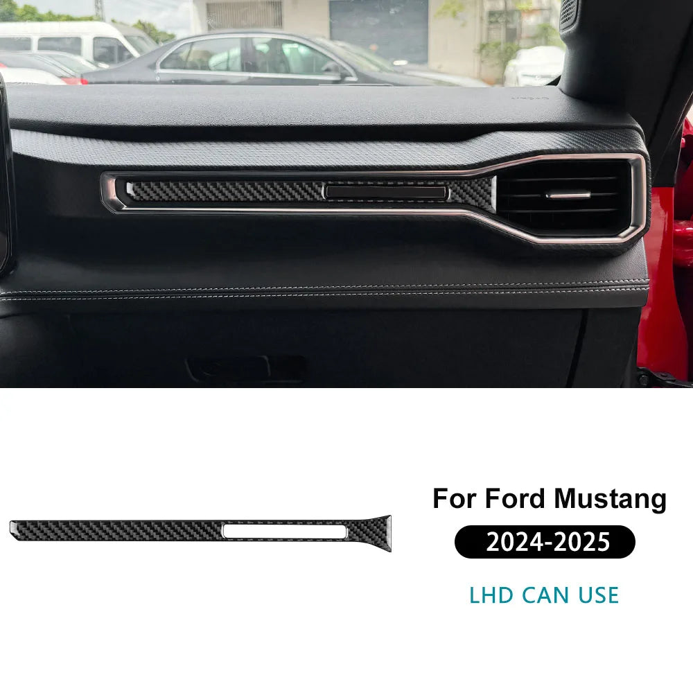 Real Soft Carbon Fiber Interior Trim for Ford Mustang GT / Dark Horse / EcoBoost (2024-2025)