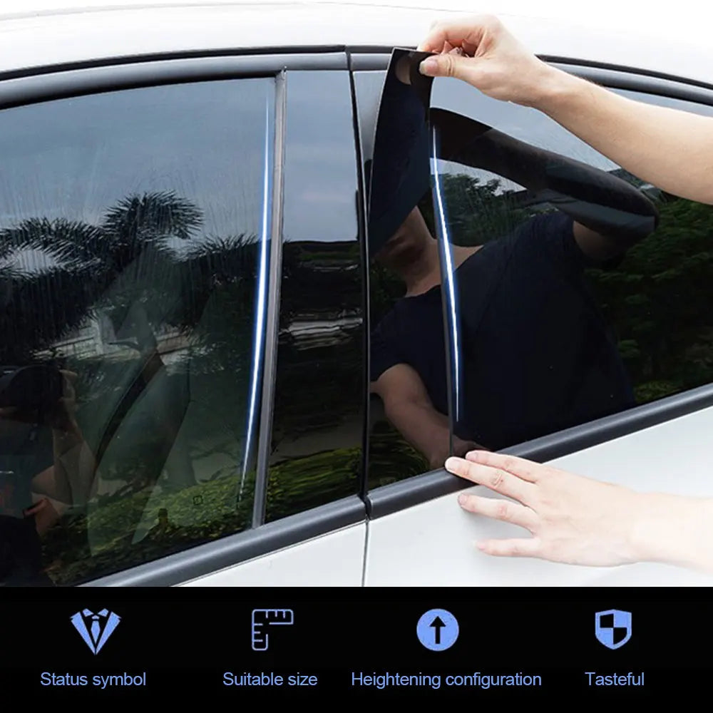 Gloss Black Pillar Post Trim Cover – Dodge Ram 1500 2500 3500 (2009–2018)