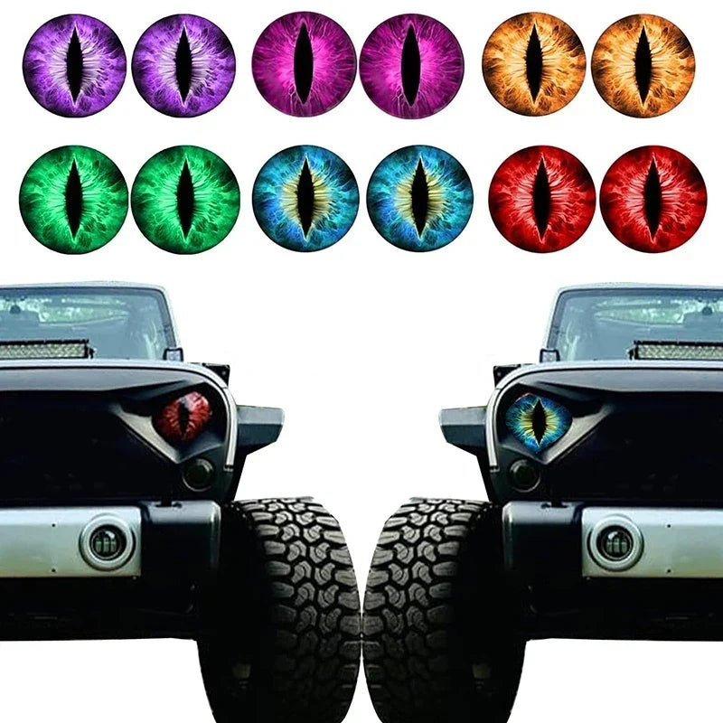 Beast Eyes Headlight Decals – Car & Jeep Headlight Sticker | 6 Colors | Universal Fit