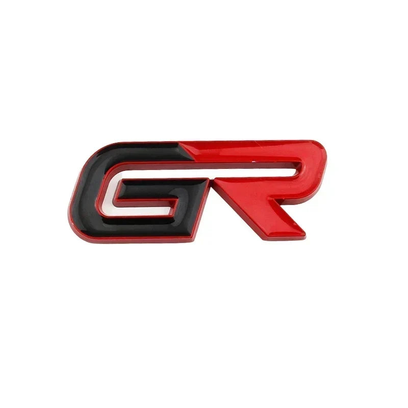 GR Logo Front Grille Emblem Sticker for Toyota Land Cruiser / Yaris / Camry / Vios | Gazoo Racing Badge