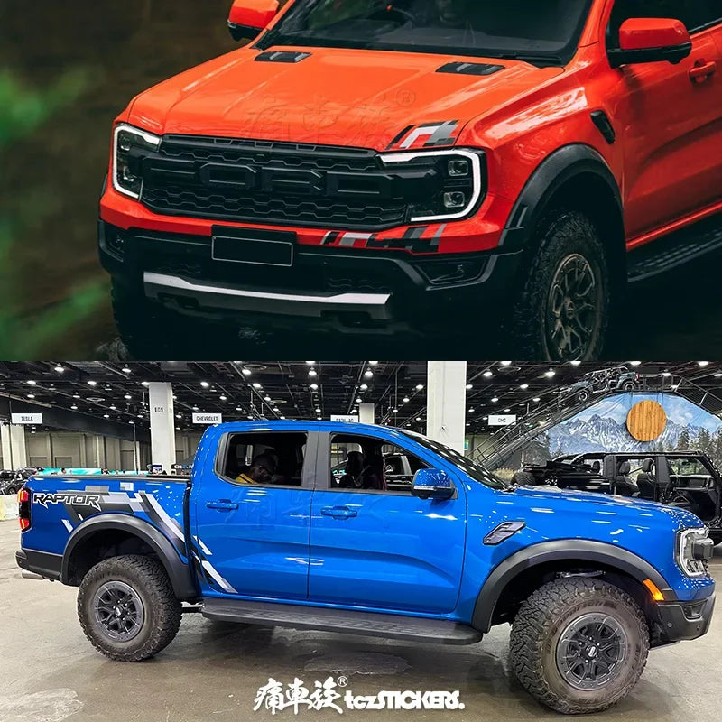 Body & Rear Trunk Exterior Decal for Ford Ranger Raptor (2024) | Custom Sports Vinyl Film